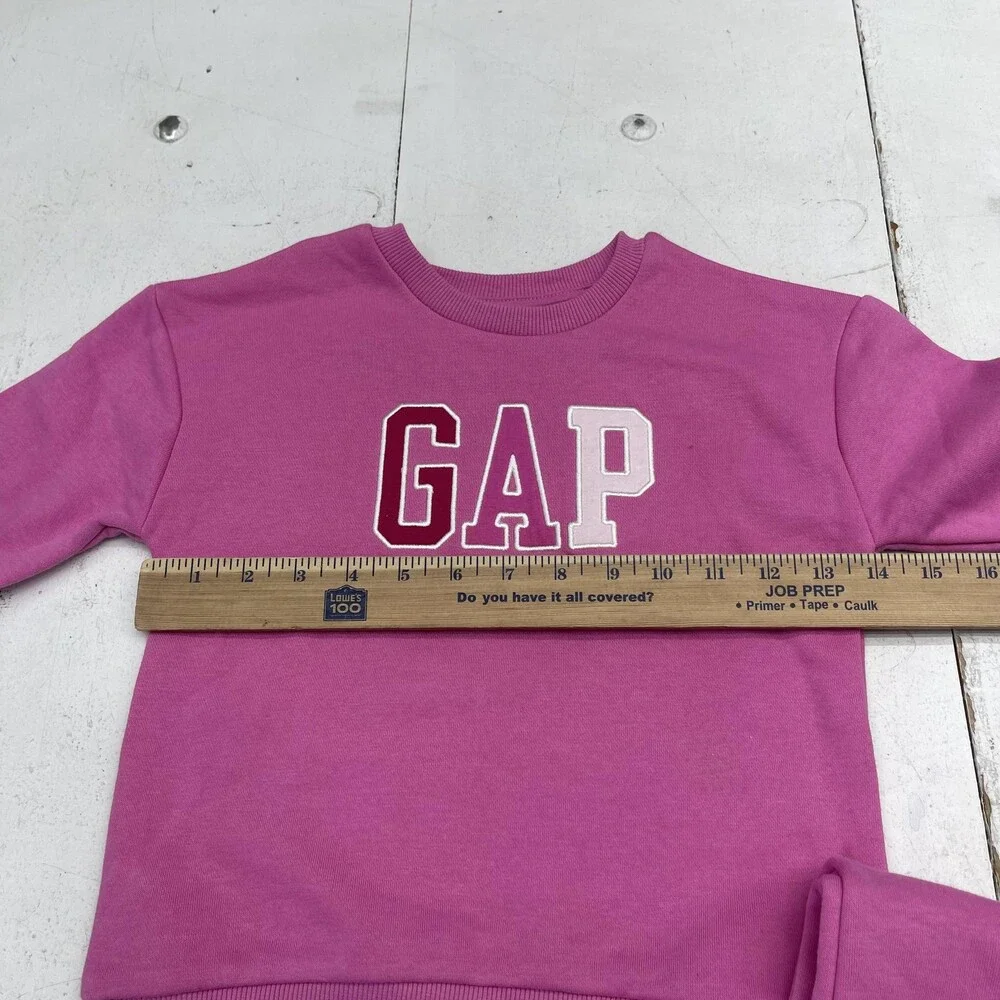 Gap Sweatshirt Jogger Set Girls 5T Pink GAP Original Logo 2 Piece Fleece Lounge